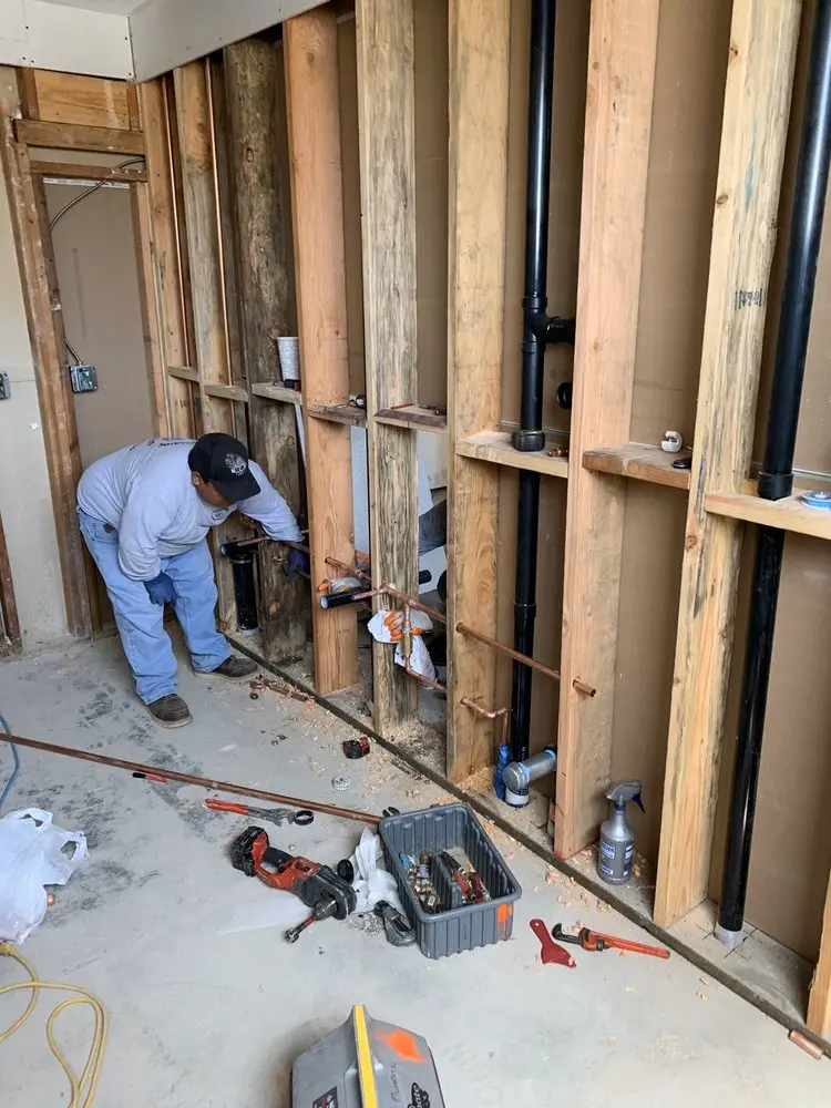 Commercial rough-in plumbing for Water Heater Replacement in Mill Creek Corner